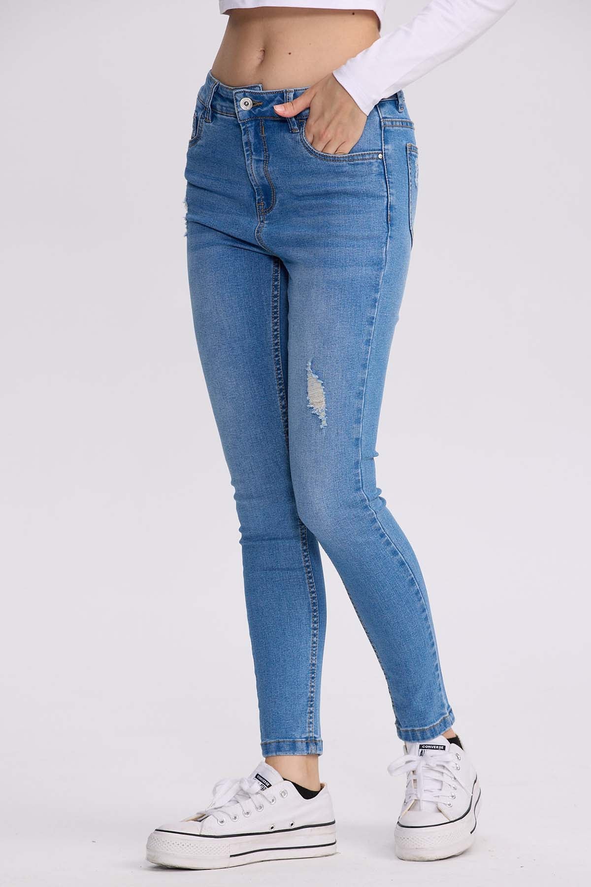 Jeans Mujer Super Skinny Lia Azul Claro