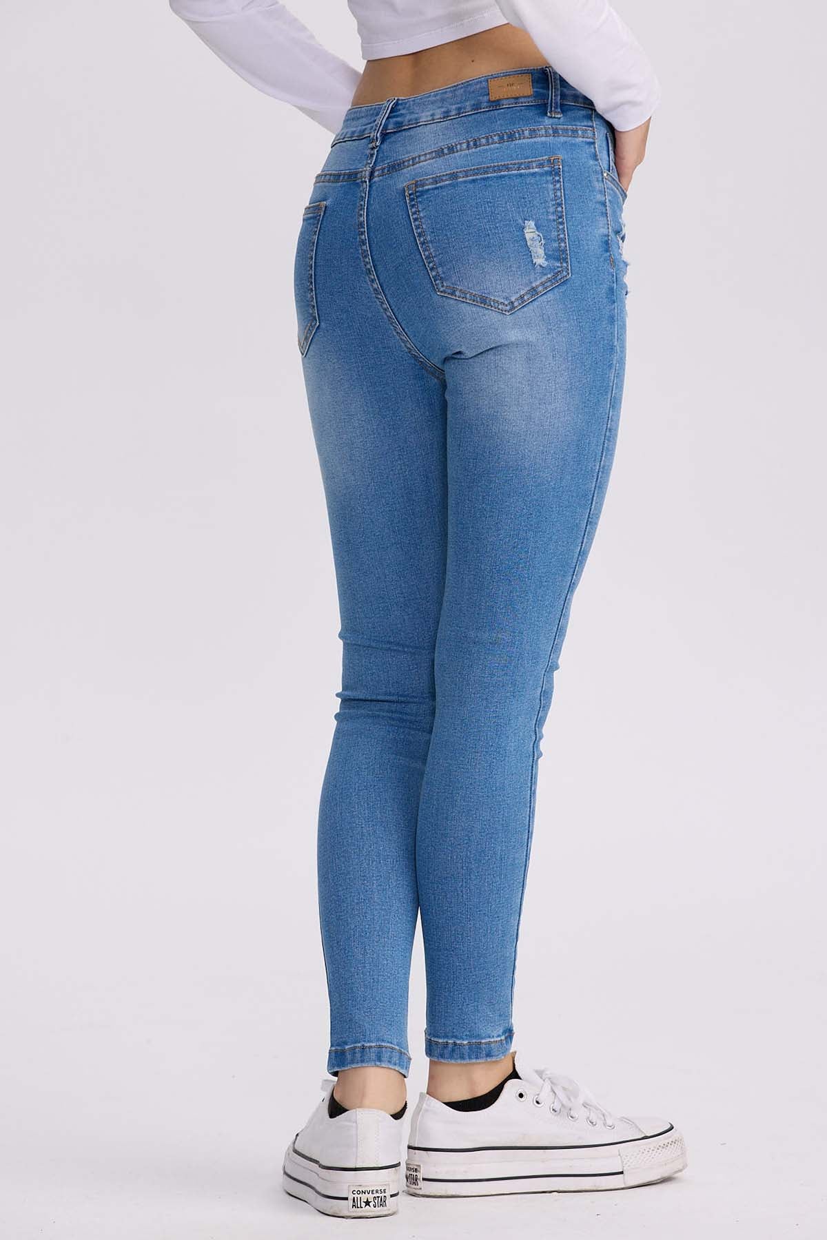 Jeans Mujer Super Skinny Lia Azul Claro