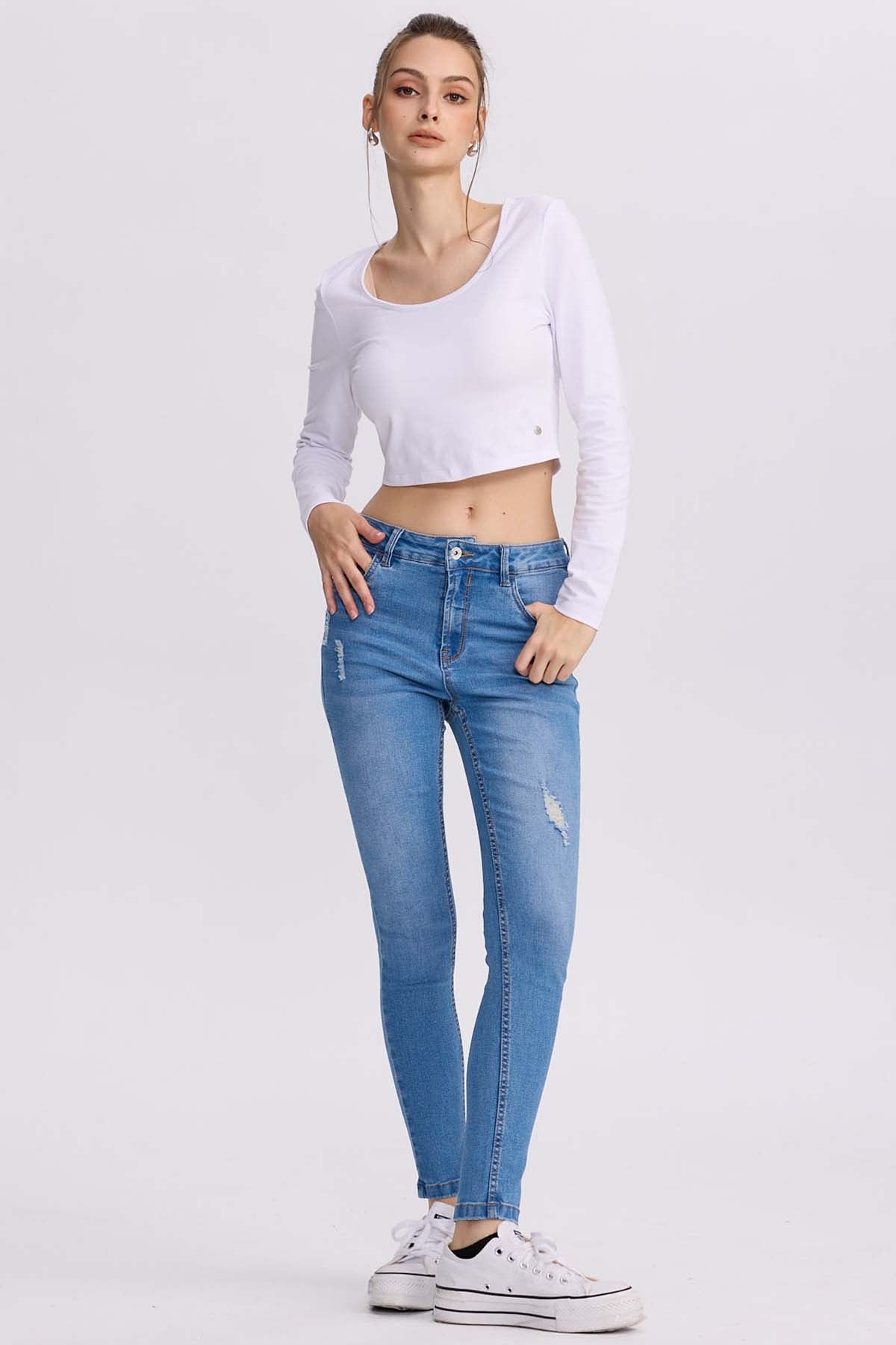 Jeans Mujer Super Skinny Lia Azul Claro