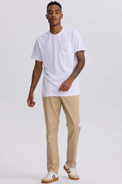 Jeans hombre slim color beige, algodón, diseño moderno.