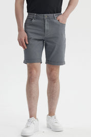 Bermuda Hombre Color Moda Gris