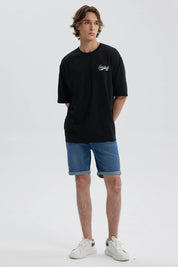 Bermuda Hombre Básica Roll Up Azul