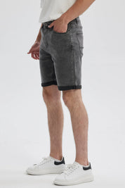 Bermuda Hombre Básica Roll Up Gris