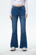 Jeans Mujer Vale Flare Azul denim elástico