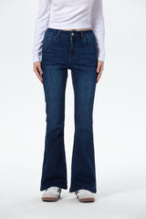 Jeans Vale Flare Mujer Azul Oscuro