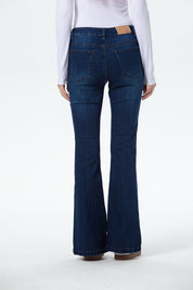 Jeans Mujer Vale Flare Azul Oscuro