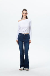 Jeans Mujer Vale Flare Azul Oscuro