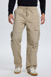 Jeans Hombre Cargo Con Broche Beige