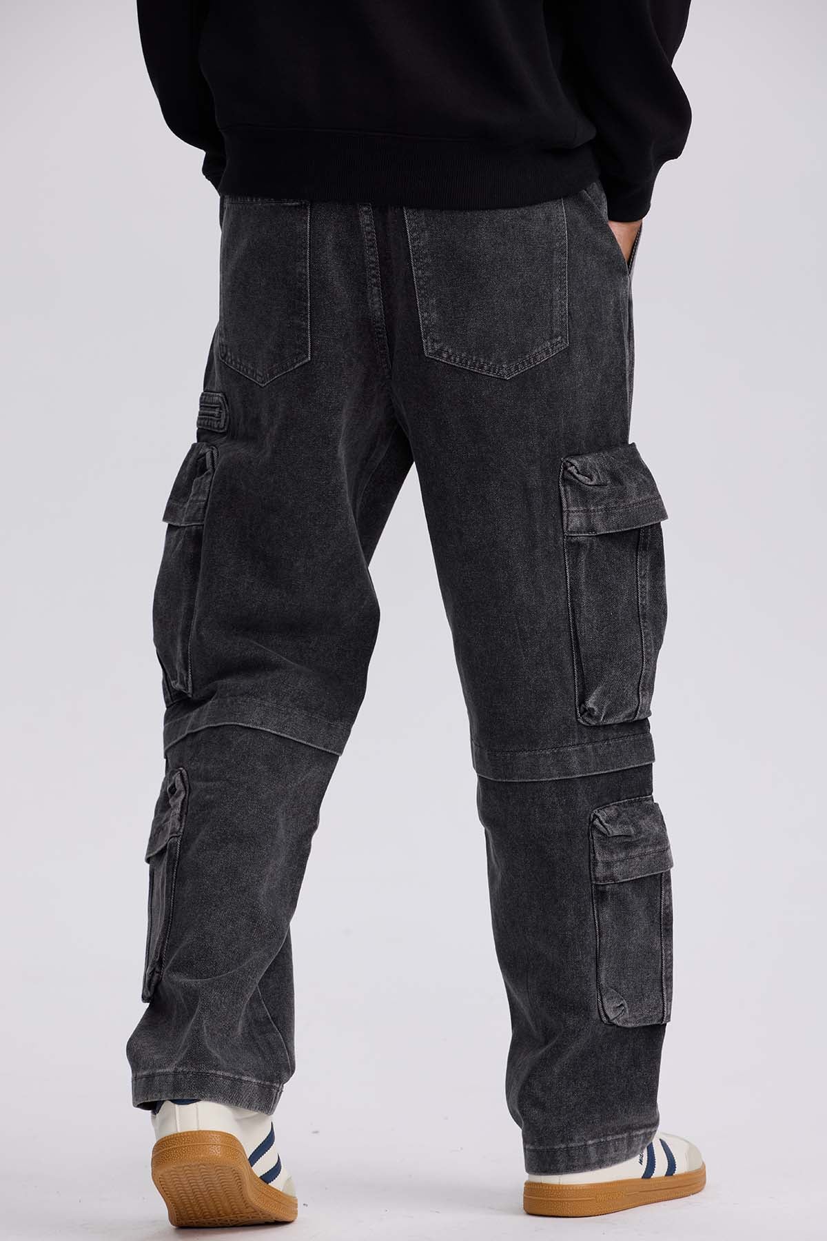 Jeans Hombre Doble Cargo Gris