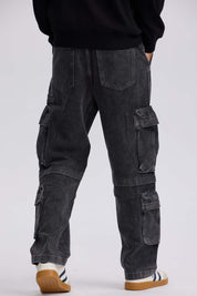 Jeans Hombre Doble Cargo Gris