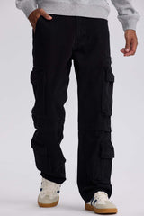 Jeans Doble Cargo Hombre Negro