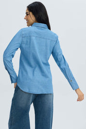 Blusa Mujer Vaquera Azul