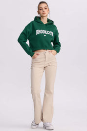 Jeans Mujer Flare Color Line Beige Claro