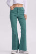 Jeans Mujer Flare Color Line Verde Agua