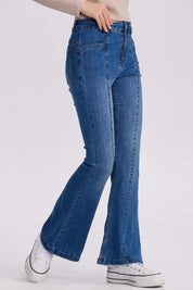 Jeans Mujer Flare Linea Azul