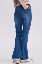 Jeans Mujer Flare Linea Azul