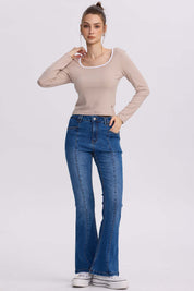 Jeans Mujer Flare Linea Azul