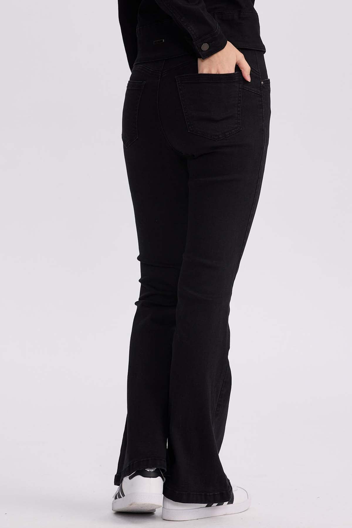 Jeans Mujer Flare Linea Negro