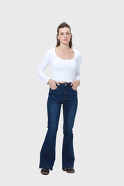 Jeans Mujer Flare Vale Azul