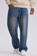 Jeans hombre wide leg retro azul claro