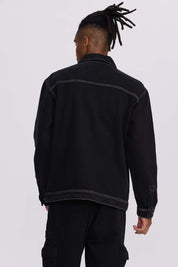 Chaqueta Hombre Doble Bolsillo Negro