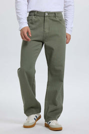 Jeans Hombre Straight Fit Verde