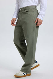 Jeans Hombre Straight Fit Verde