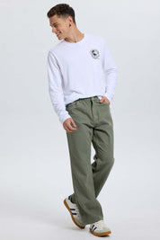 Jeans Hombre Straight Fit Verde