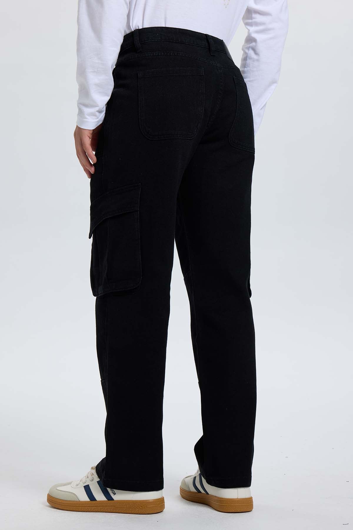 Jeans Hombre Cargo Carpintero Negro