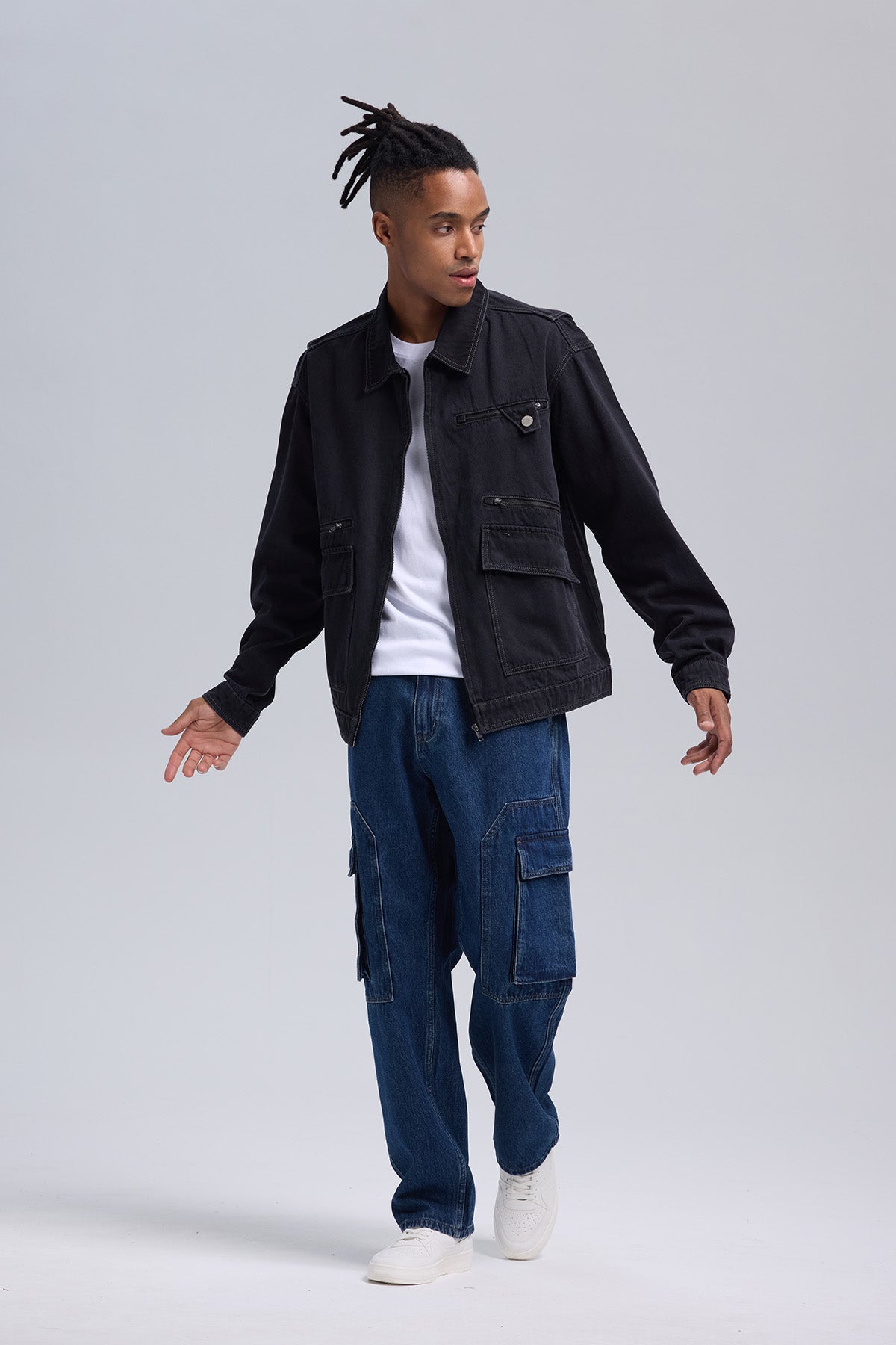 Chaqueta Hombre Denim Gris
