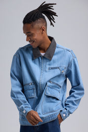 Chaqueta Hombre Denim Azul Claro
