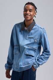 Chaqueta Hombre Denim Azul Claro