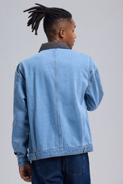 Chaqueta Hombre Denim Azul Claro