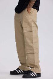 Jeans Hombre Doble Cargo Color Arena