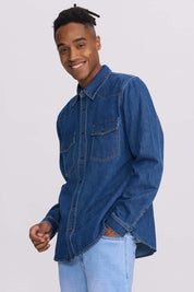 Camisa Hombre Denim Colores Azul