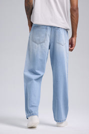 Jeans Hombre Baggy Western Azul Claro