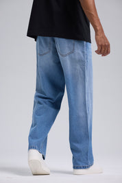 Jeans Hombre Baggy Western Azul Retro