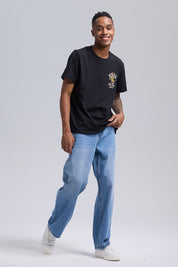 Jeans Hombre Baggy Western Azul Retro