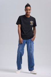 Jeans Hombre Baggy Rotura Azul Claro