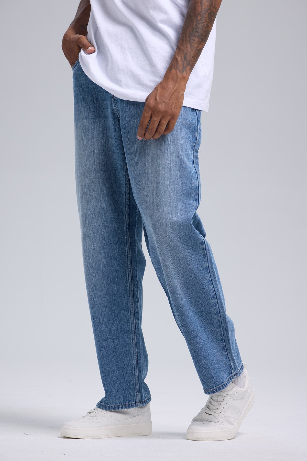 Jeans Hombre Calce Recto Focalizado Azul