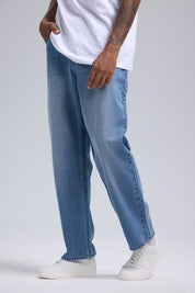 Jeans Hombre Calce Recto Focalizado Azul