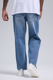 Jeans Hombre Calce Recto Focalizado Azul