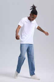 Jeans Hombre Calce Recto Focalizado Azul