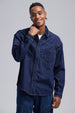 Camisa Hombre Sobre Camisa Doble Azul