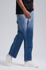 Jeans Hombre Baggy Degradado Azul