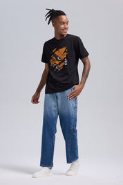 Jeans Hombre Baggy Degradado Azul