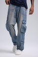 Jeans Hombre Cargo Lavado Azul Retro