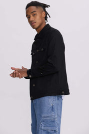 Chaqueta Hombre Denim Clásico Negro