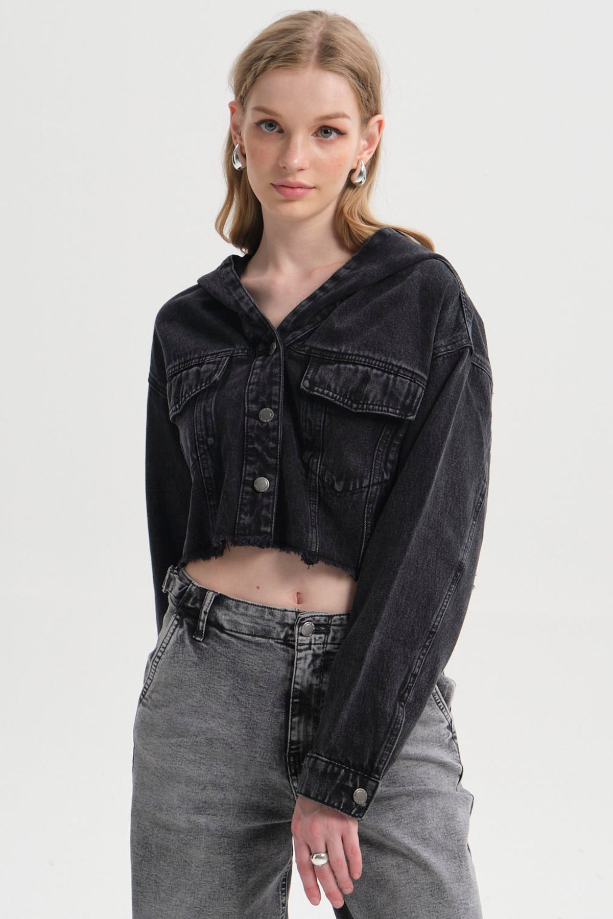 Chaqueta Mujer Corta Negro