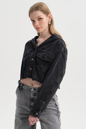 Chaqueta Mujer Corta Negro